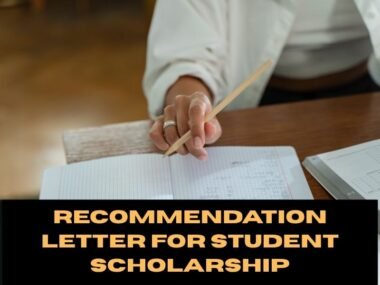 Recommendation Letter For Student Scholarship